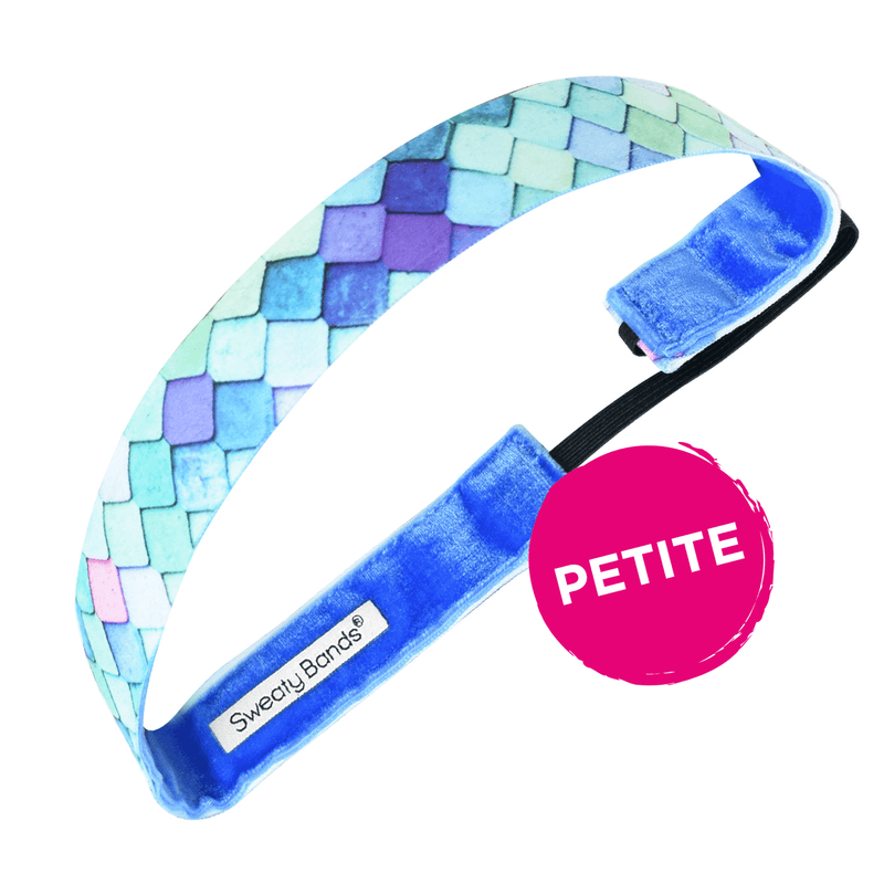 Petite | Mermaid Hair Don't Care | Green | 1 Inch Sweaty Bands Non Slip Headband