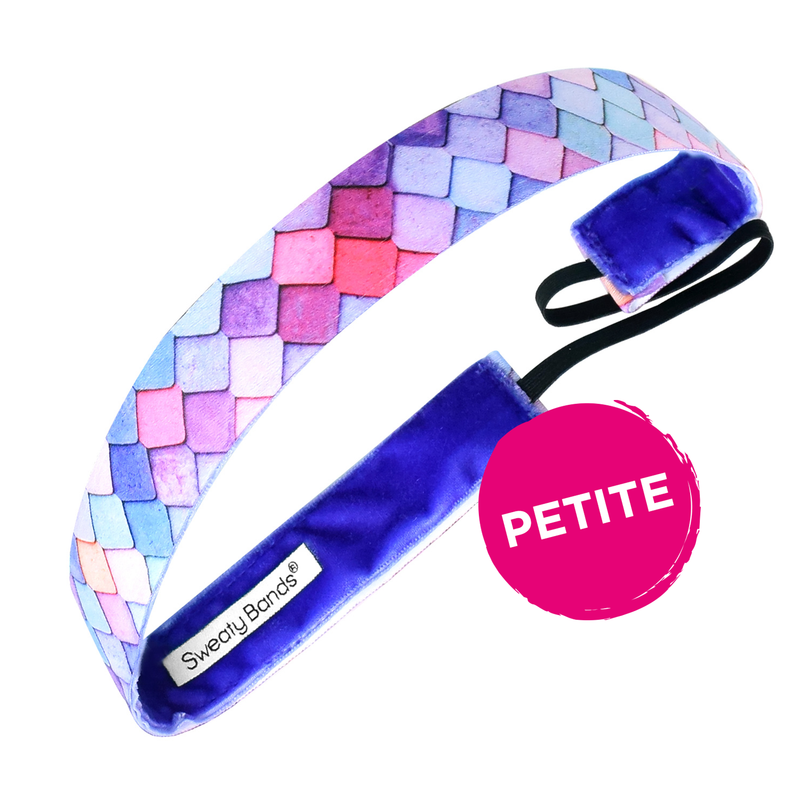 Petite | Mermaid Hair Don't Care | Pink | 1 Inch Sweaty Bands Non Slip Headband