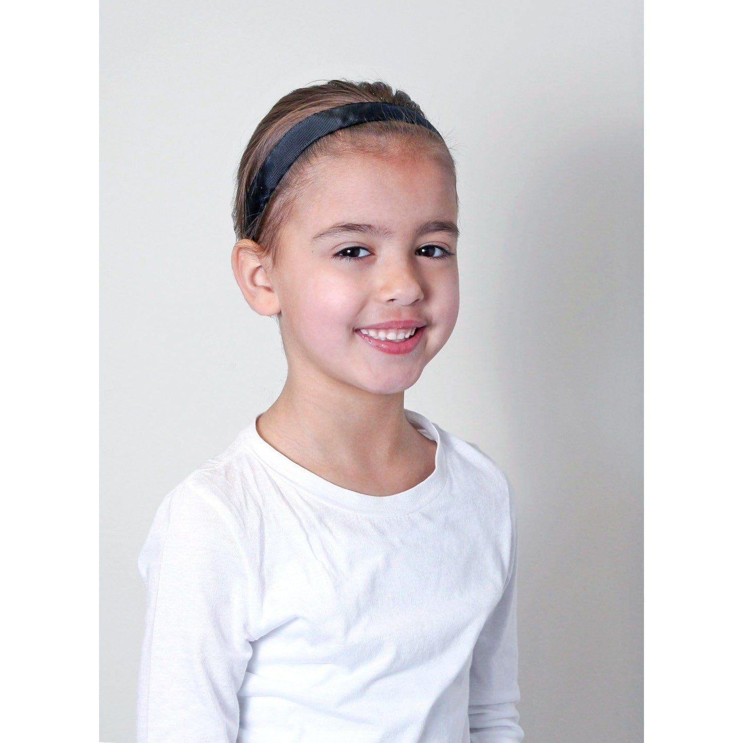 Petite | Rock Solid | Black | 1 Inch Sweaty Bands Non Slip Headband