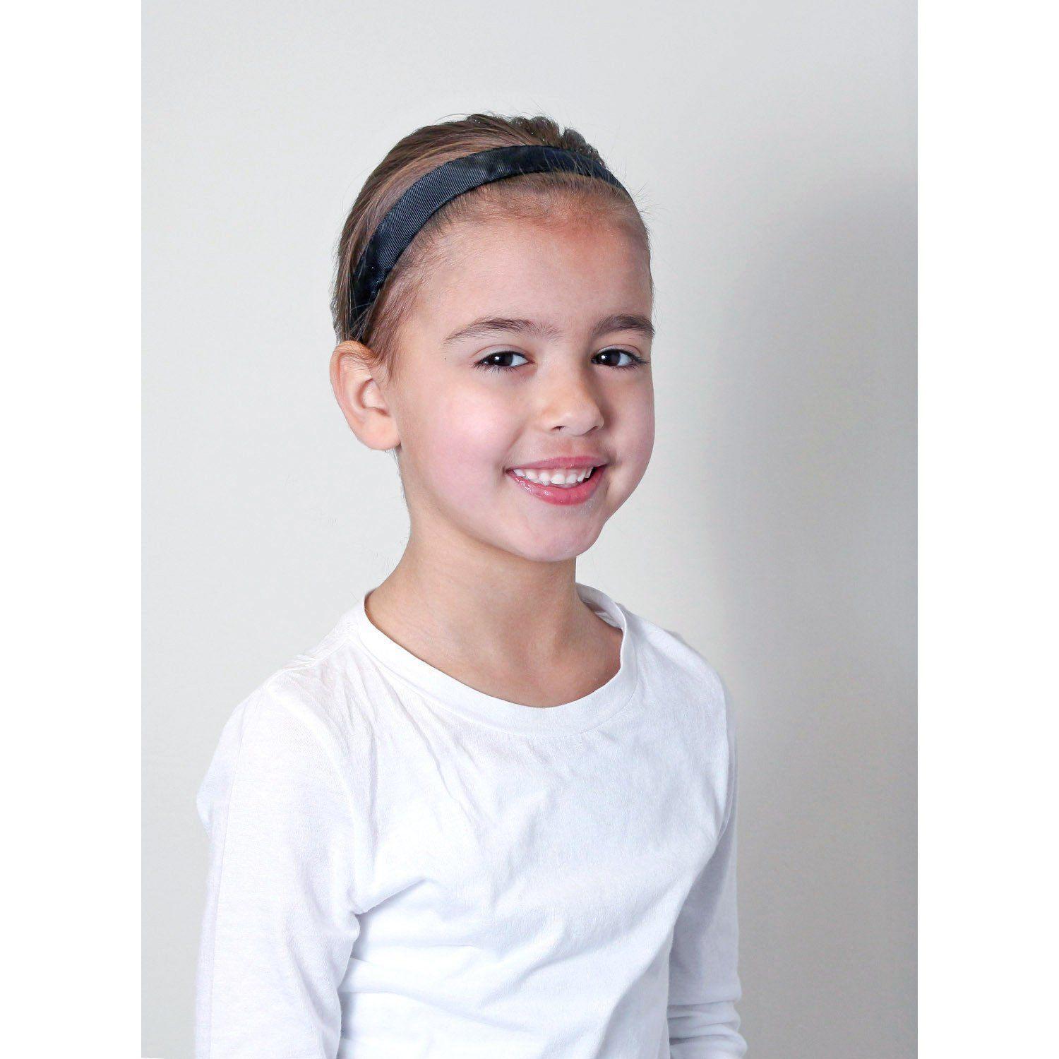 Petite | Rock Solid | Black | 1 Inch Sweaty Bands Non Slip Headband