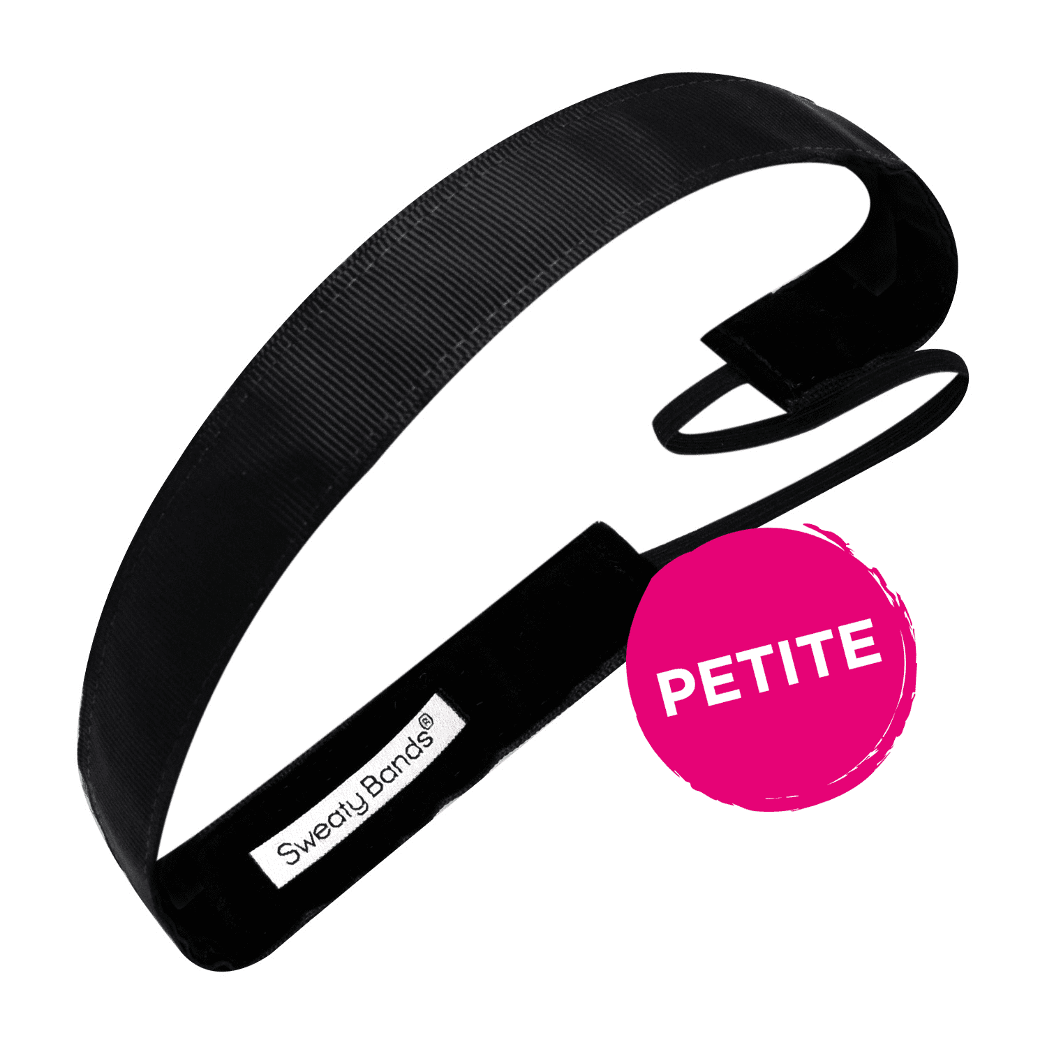 Petite | Rock Solid | Black | 1 Inch Sweaty Bands Non Slip Headband