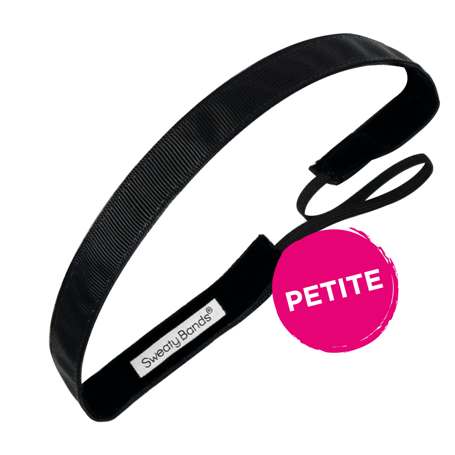 Petite | Rock Solid | Black | 5/8 Inch Sweaty Bands Non Slip Headband