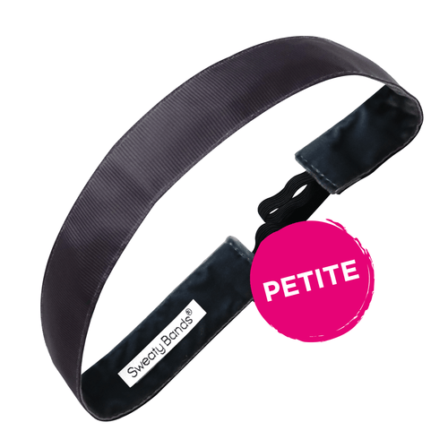 Petite | Rock Solid | Charcoal | 1 Inch Sweaty Bands Non Slip Headband