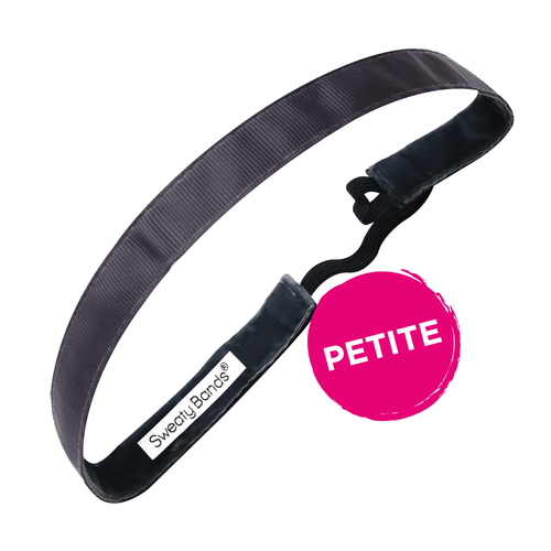 Petite | Rock Solid | Charcoal | 5/8 Inch Sweaty Bands Non Slip Headband