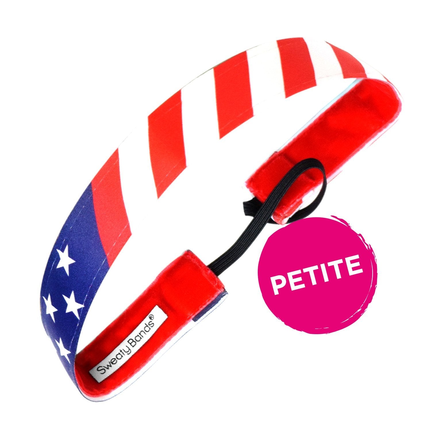 Petite | Star Spangled Flag | Red, White, Blue | 1 Inch Sweaty Bands Non Slip Headband