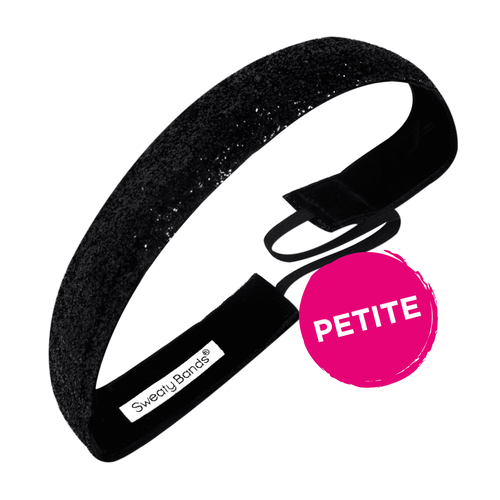 Petite Viva Diva 1" Black Sweaty Bands Non Slip Headband