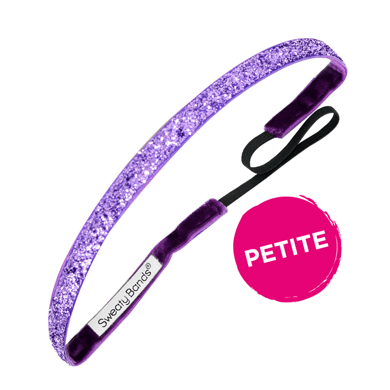 Petite | Viva Diva | Purple | 3/8 Inch Sweaty Bands Non Slip Headband