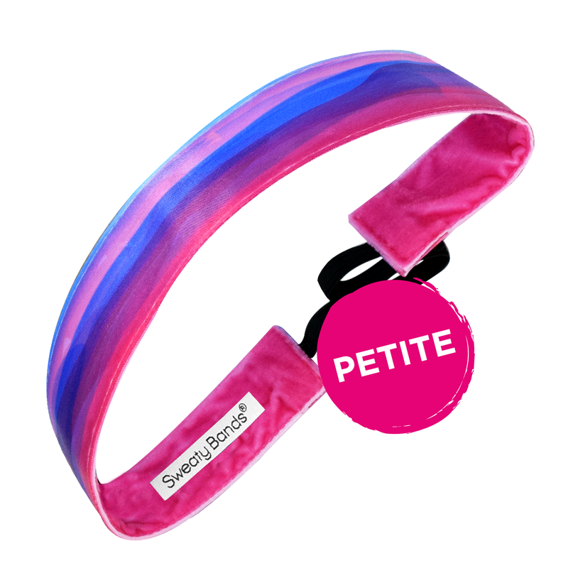 Petite | Watercolors | Purple | 1 Inch Sweaty Bands Non Slip Headband