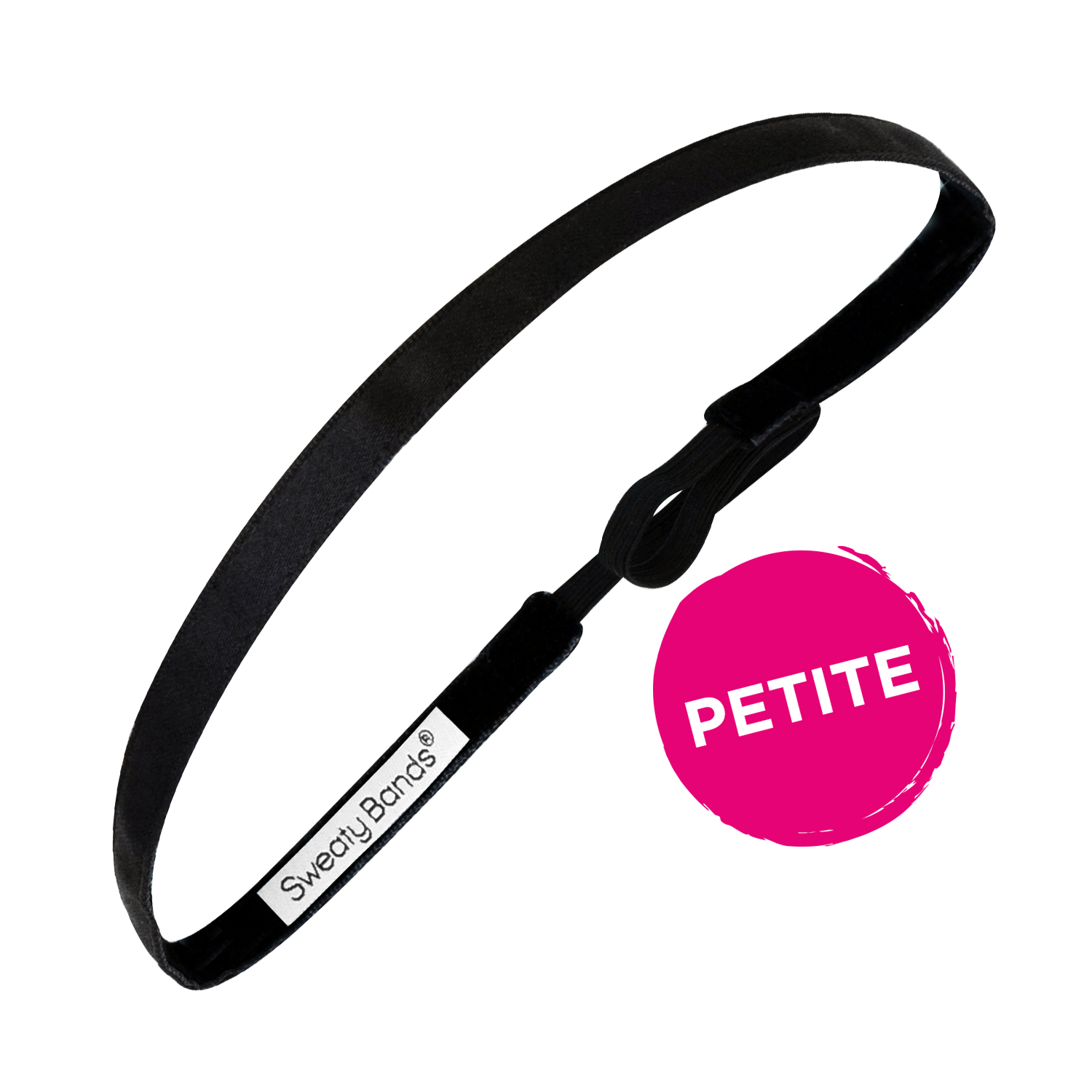 Petite | Wicked | Black | 3/8 Inch Sweaty Bands Non Slip Headband