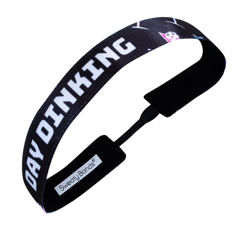 Pickleball | Day Dinking | Black, Pink, Blue | 1 Inch Sweaty Bands Non Slip Headband