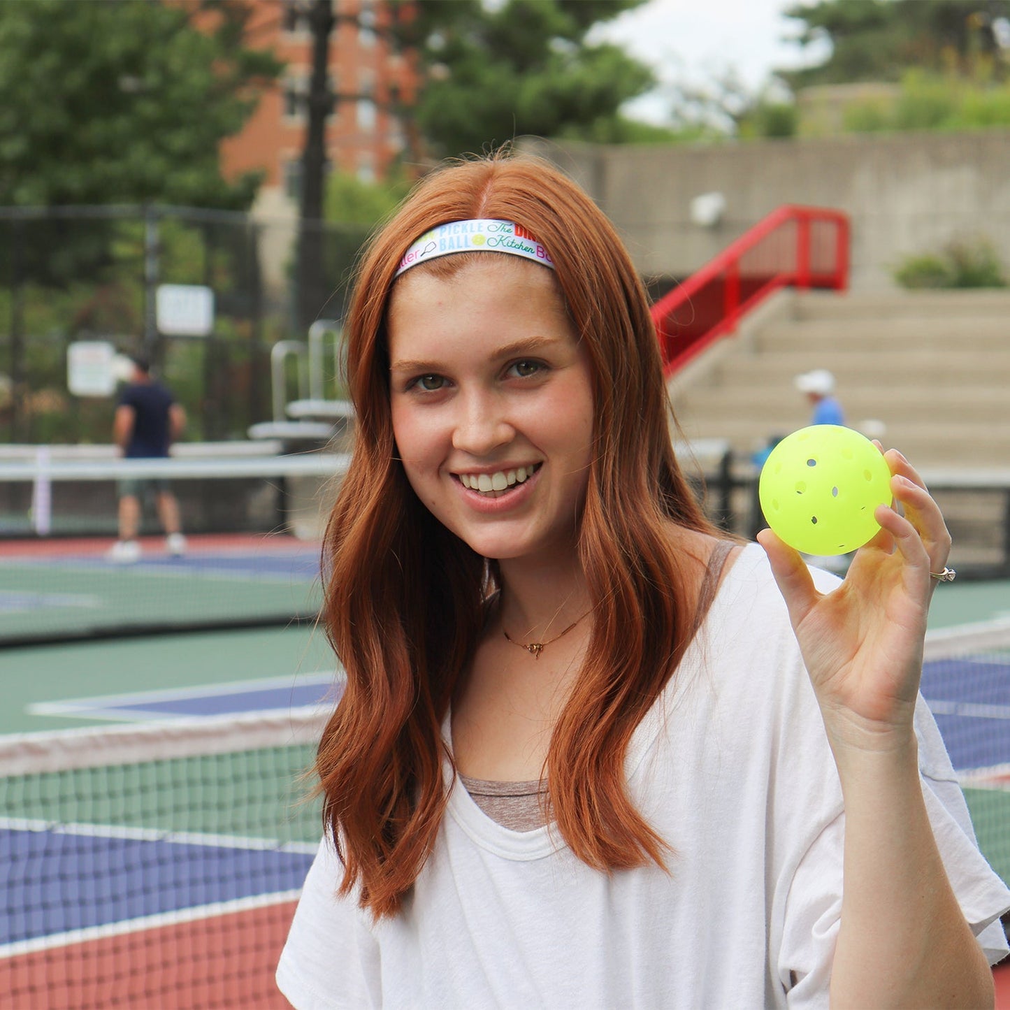 Pickleball | Stay out of the Kitchen | White, Multi | 1 Inch Sweaty Bands Non Slip Headband