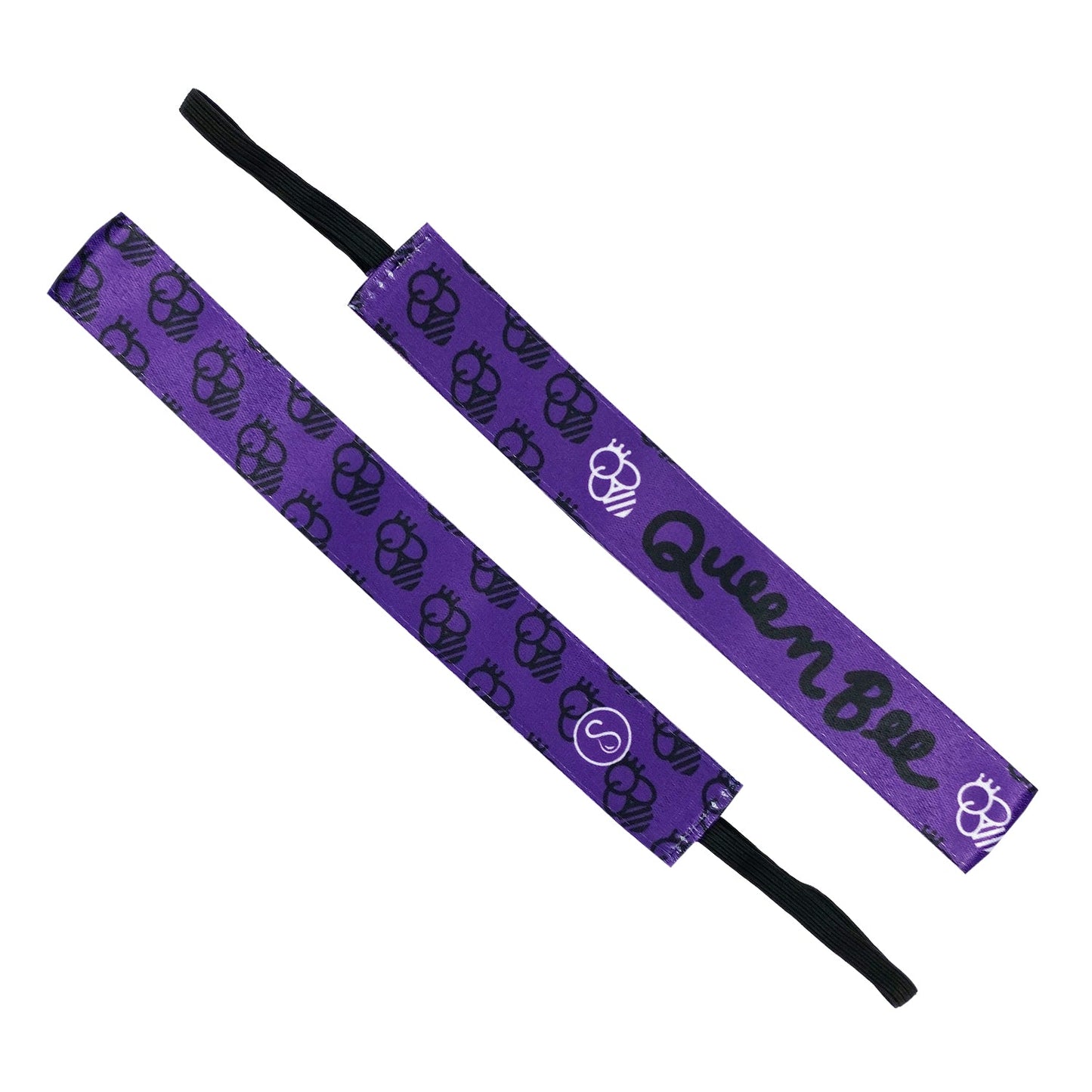 Queen Bee 2022 | White, Purple | 1 Inch Sweaty Bands Non Slip Headband