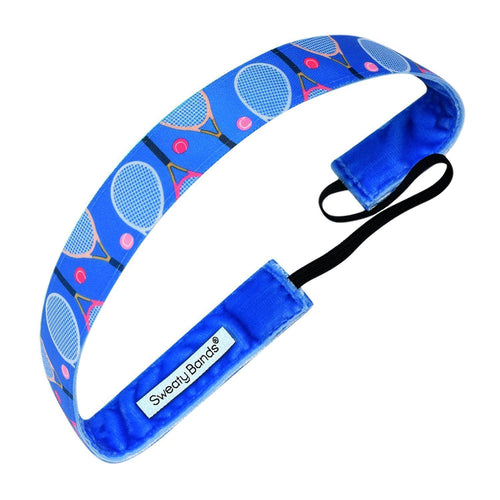 Queen of the Court | Blue | 1 Inch Sweaty Bands Non Slip Headband