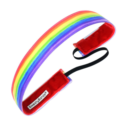 Rainbow | Multi | 1 Inch Sweaty Bands Non Slip Headband