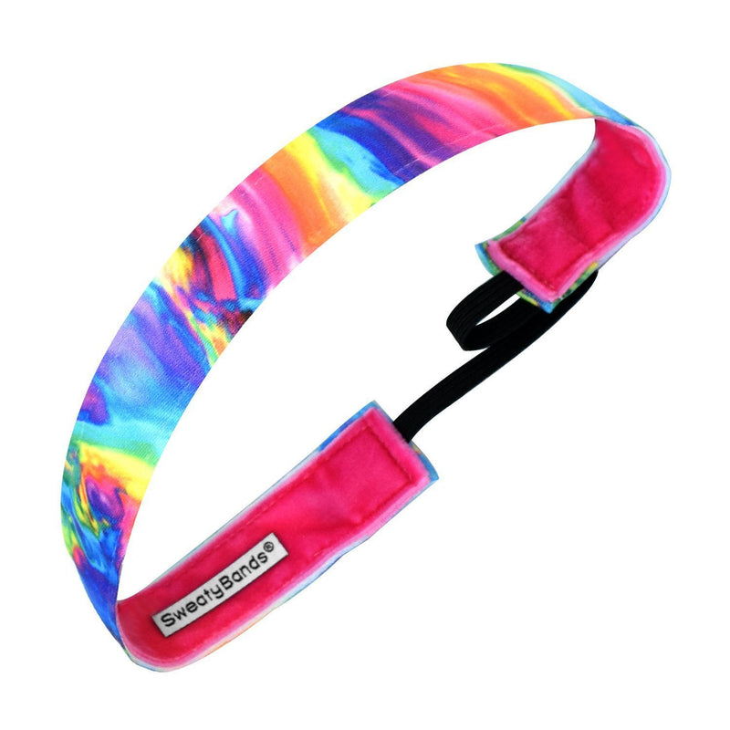 Rainbow Swirl | Multi | 1 Inch Sweaty Bands Non Slip Headband