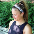 Ramble On | Black, White | 1 Inch Sweaty Bands Non Slip Headband