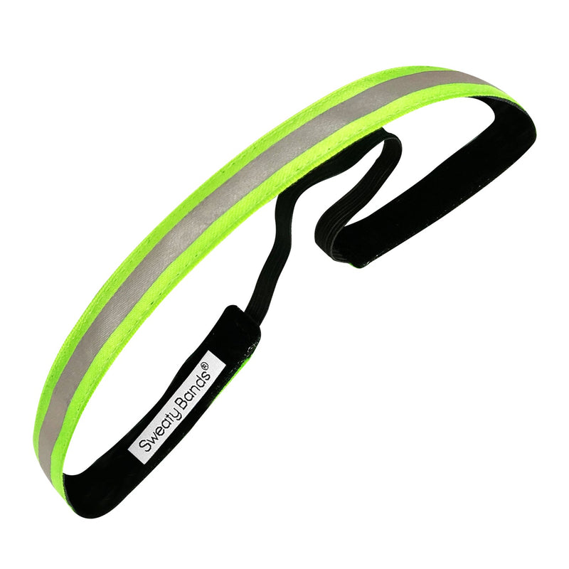 Reflective Runner | Neon Green | 1/2 Inch Sweaty Bands Non Slip Headband