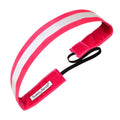Reflective Runner Pink, Silver Sweaty Bands Non Slip Headband