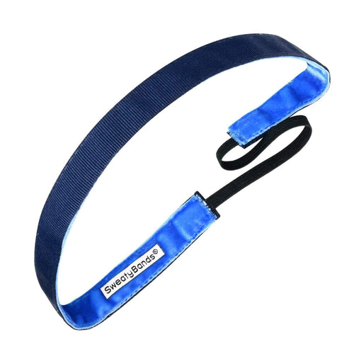 Rock Solid | Navy | 5/8 Inch Sweaty Bands Non Slip Headband