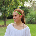 Rock Solid | Neon Yellow | 3/8 Inch Sweaty Bands Non Slip Headband