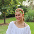 Rock Solid | Neon Yellow | 3/8 Inch Sweaty Bands Non Slip Headband