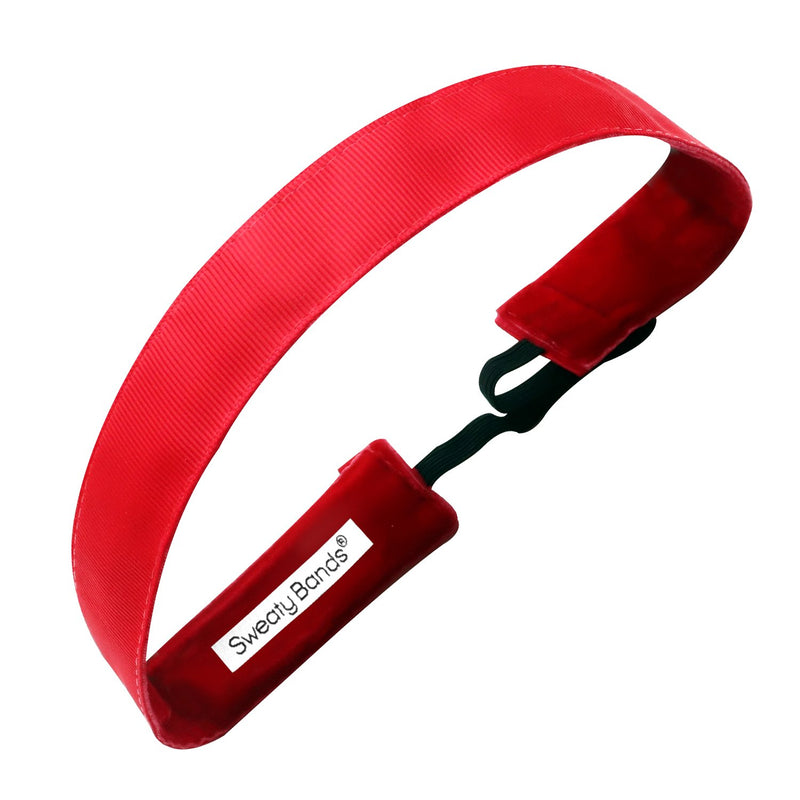 Rock Solid | Red | 1 Inch Sweaty Bands Non Slip Headband