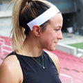 Rock Solid | White | 1.5 Inch Sweaty Bands Non Slip Headband