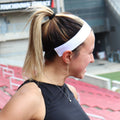 Rock Solid | White | 1.5 Inch Sweaty Bands Non Slip Headband