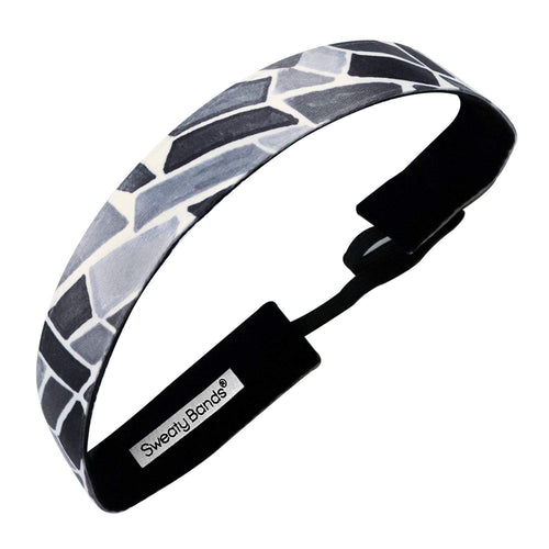 Shape Shifting | Black, White | 1 Inch Sweaty Bands Non Slip Headband