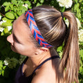Sick and Twisted | Red, Blue | 1 Inch Sweaty Bands Non Slip Headband