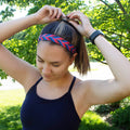 Sick and Twisted | Red, Blue | 1 Inch Sweaty Bands Non Slip Headband