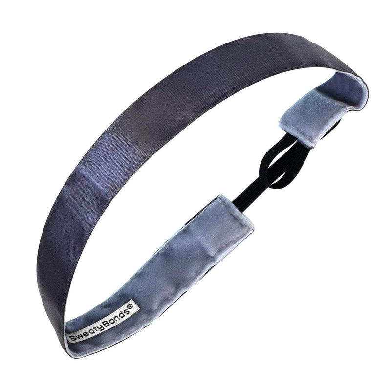 Simply Satin | Gunmetal | 1 Inch Sweaty Bands