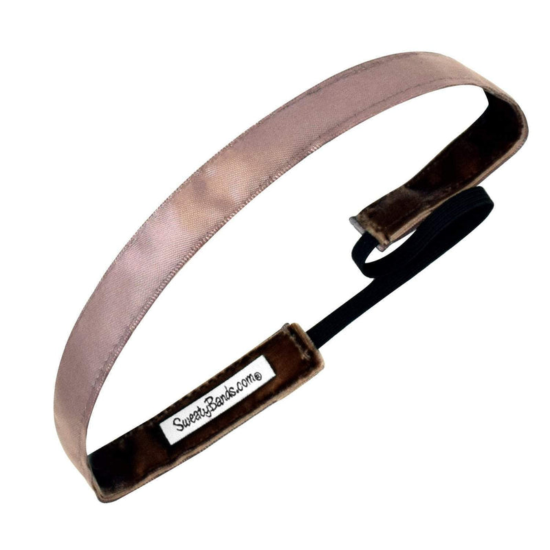 Simply Satin | Latte | 5/8 Inch Sweaty Bands Non Slip Headband