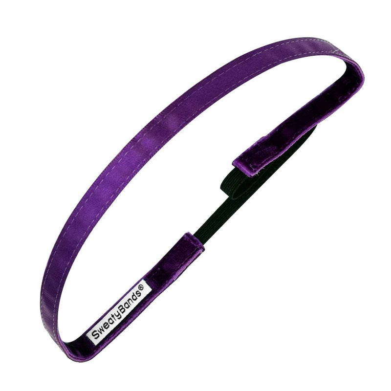 Simply Satin | Purple | 3/8 Inch Sweaty Bands Non Slip Headband