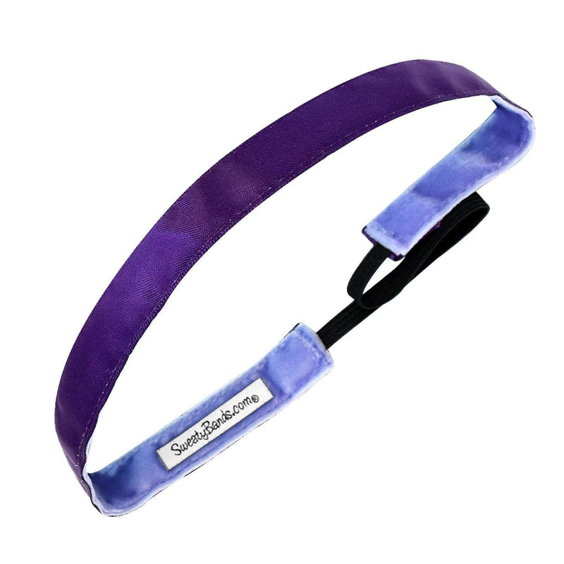 Simply Satin | Purple | 5/8 Inch Sweaty Bands Non Slip Headband