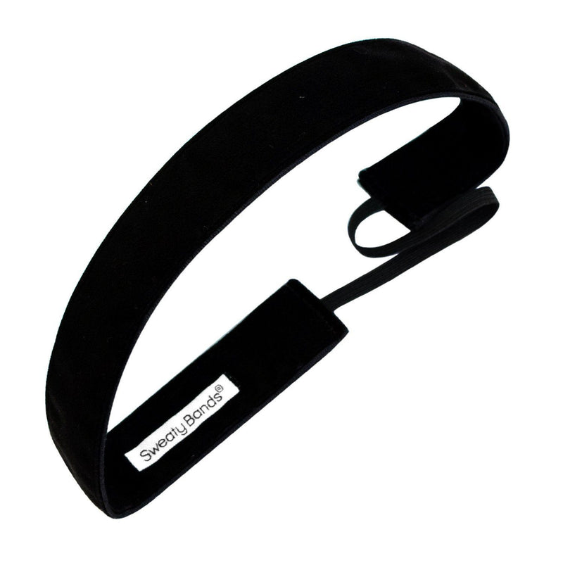 Smooth as Velvet Black Sweaty Bands Non Slip Headband