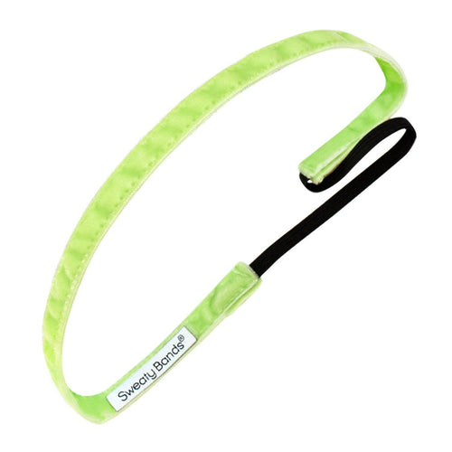 Smooth As Velvet | Green | 3/8 Inch Sweaty Bands Non Slip Headband