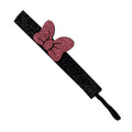 Snap On | Viva Diva Black | Metallic Shimmer | Rose | 1 Inch Sweaty Bands Non Slip Headband