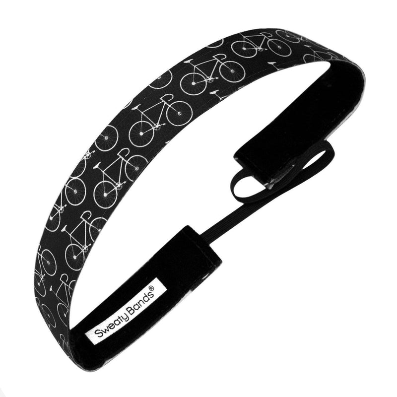 Spinning My Wheels | Black | 1 Inch Sweaty Bands Non Slip Headband