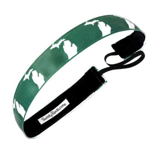 State Pride Michigan Green Sweaty Bands Non Slip Headband