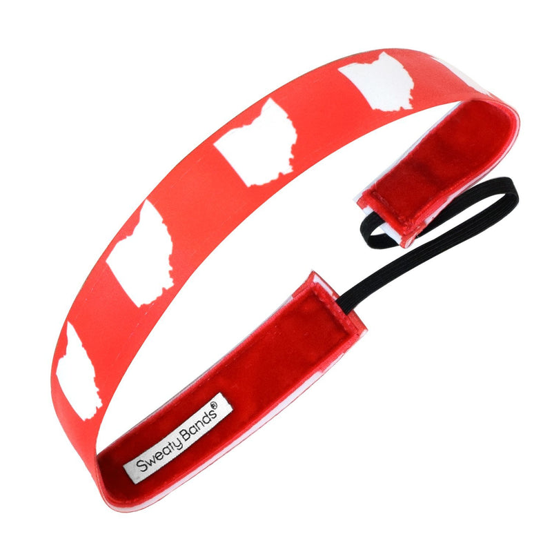 State Pride Ohio Red Sweaty Bands Non Slip Headband