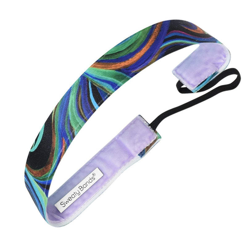 Sunsoaked | Black | 1 Inch Sweaty Bands Non Slip Headband