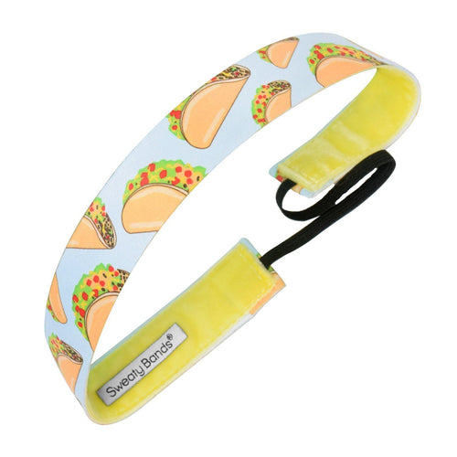 Taco Bout It | Blue | 1 Inch Sweaty Bands Non Slip Headband