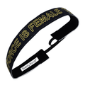The Force Is Female | Black, Gold | 1 Inch Sweaty Bands Non Slip Headband