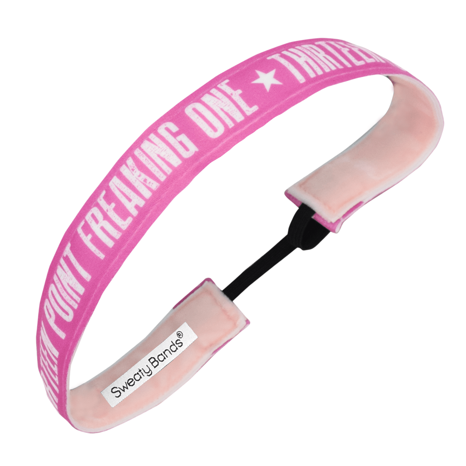 Thirteen Point Freaking One | Pink | 1 Inch Sweaty Bands Non Slip Headband