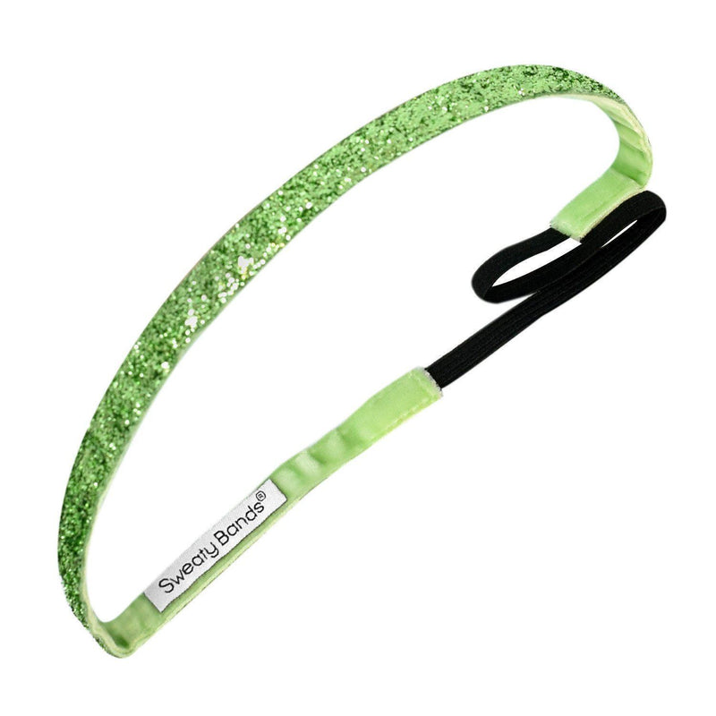 Viva Diva | Green | 3/8 Inch Sweaty Bands Non Slip Headband