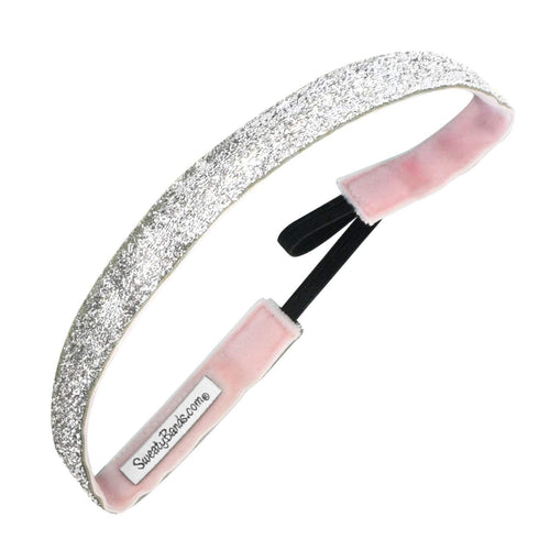 Viva Diva | Silver | 5/8 Inch Sweaty Bands Non Slip Headband