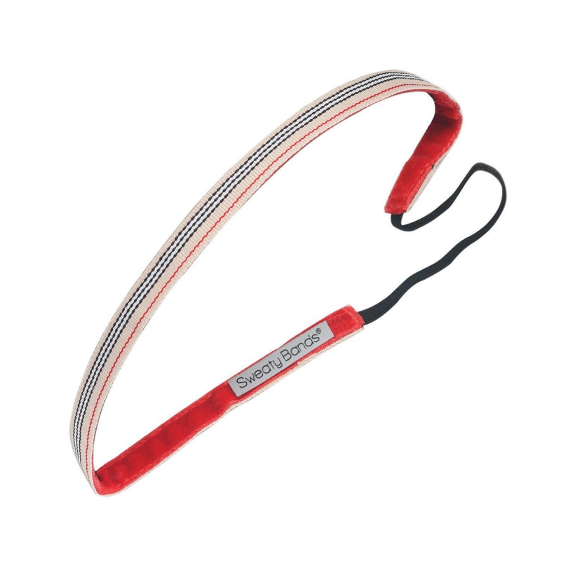 Wanna-Be? Tan, Red, & Black Sweaty Bands Non Slip Headband