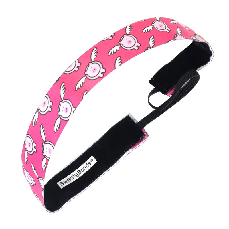 When Pigs Fly Pink Sweaty Bands Non Slip Headband